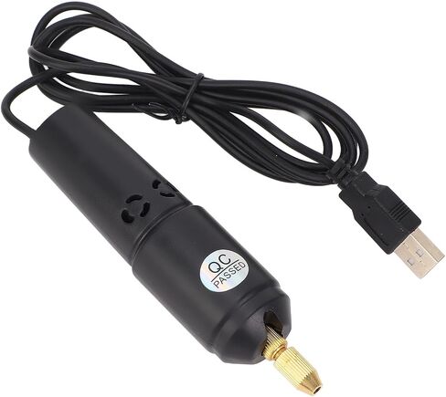 Zerodis ملحقات الأجهزة المنزلية الأخرى USB أداة كهربائية صغيرة للمثقاب الصغير مع 10 إبر مفتاح ربط للراتنج البلاستيكي الخشبي لصنع المجوهرات ومشاريع صياغة دبوس ملزمة مثقاب يدوي in Kuwait