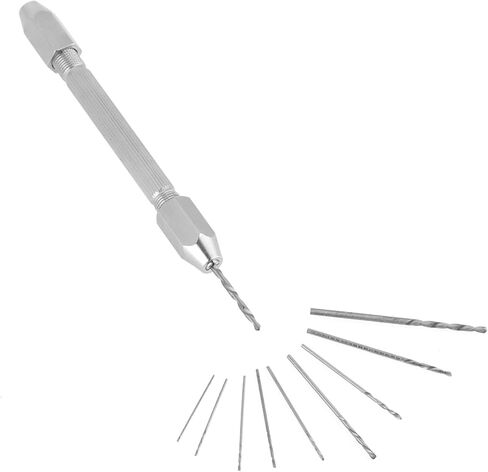 Zerodis Double End Pin Vise Chuck with Brass Material, 10pcs Micro Drill Bits for Jewelry and Watch Making in Kuwait