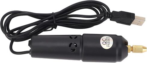 GLOGLOW أجهزة وإكسسوارات منزلية أخرى مثقاب كهربائي صغير USB مع 10 إبر ومفتاح ربط لصنع المجوهرات الخشبية والراتنجات البلاستيكية دبوس ملزمة مثقاب يدوي نان in Kuwait