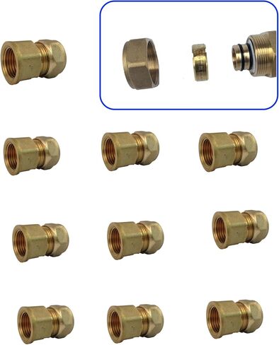 FEMALE Brass Fitting 1620 3/4" tubing one end & 1/2" FeMale MNPT other end (BOX x 10) in Kuwait