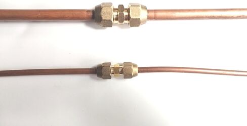 1/4" and 3/8" 1/4"and 1/2' Copper Pipe Extension Joint Connectors, AC Pipe Connectors with HVAC Flare Nuts, .No welding required copper flare fittings (1/4 and 1/2‘’) in Kuwait