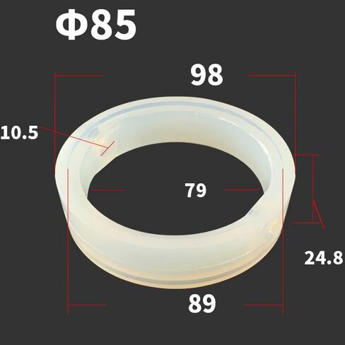 Homebrew VMQ Silicone Sealing Ring - 1Pc Food Grade Gasket for 1.5"-8" Tri Clamp Valve(85mm) in Kuwait