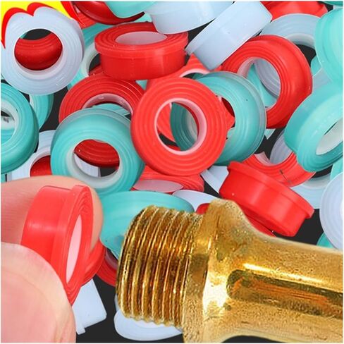 16.8 * 6.5mm Faucet Valve Core Silicone Sealing Gasket Leak-Proof Pipe Faucet Gaskets Washer Tap Spool Fittings Sealed Rings(Green,20PCS_16.8 * 6.5MM) in Kuwait