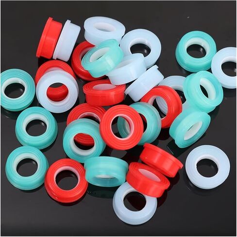 16.8 * 6.5mm Faucet Valve Core Silicone Sealing Gasket Leak-Proof Pipe Faucet Gaskets Washer Tap Spool Fittings Sealed Rings(Green,20PCS_16.8 * 6.5MM) in Kuwait