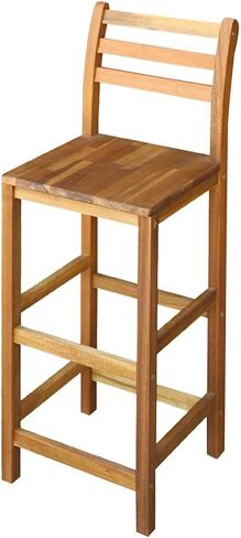 طقم كرسي بنزارا زيكي مكون من قطعتين، يتضمن مسند للقدمين، خشب أكاسيا بني طبيعي in Kuwait