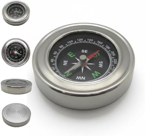 Gadgetime USA Mini Compass 2.4" x 2.4", Portable Directional Compass for Hiking, Camping & Travel in Kuwait