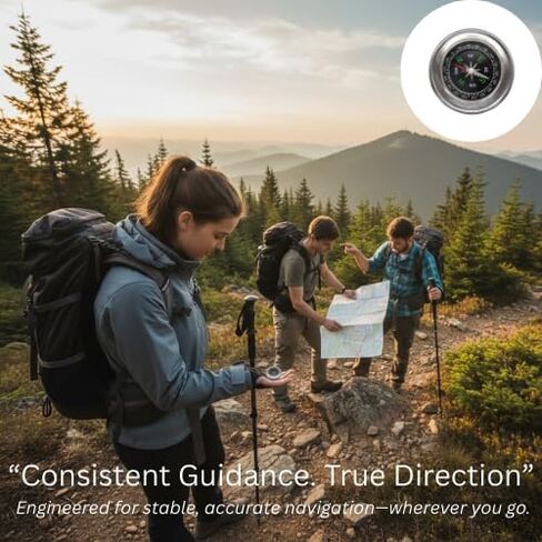 Gadgetime USA Mini Compass 2.4" x 2.4", Portable Directional Compass for Hiking, Camping & Travel in Kuwait
