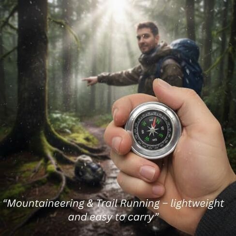 Gadgetime USA Mini Compass 2.4" x 2.4", Portable Directional Compass for Hiking, Camping & Travel in Kuwait