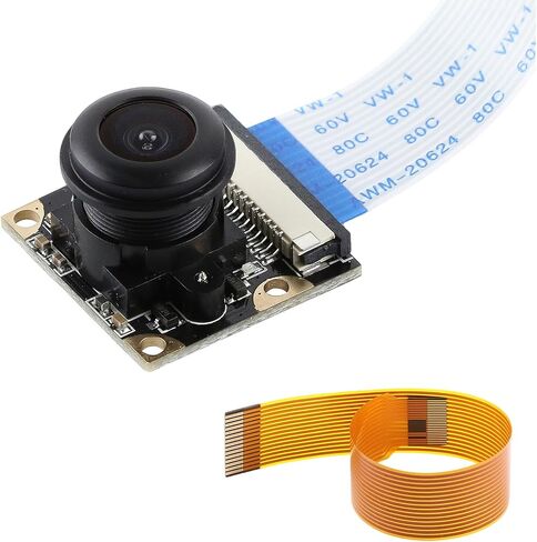 لوحدة كاميرا Raspberry Pi 5MP OV5647 مستشعر رؤية ليلية مع ضوء LED IR 1080P كاميرا ويب فيديو زاوية واسعة للغاية 160 درجة FOV تركيز قابل للتعديل متوافق مع Raspberry Pi 5 / 4B / 3B+ / 3B / Zero in Kuwait