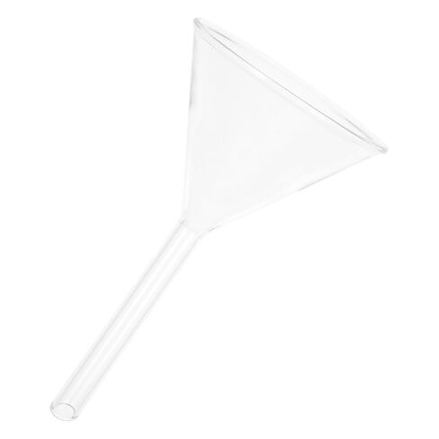 Operitacx Glass Triangular Laboratory Funnel 75mm Wide Mouth Chemical Filtration Funnel for Liquid Transfer with Stem for Students and Industrial Use in Kuwait