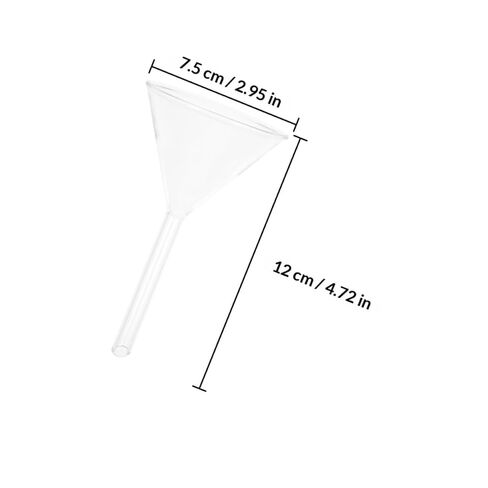 Operitacx Glass Triangular Laboratory Funnel 75mm Wide Mouth Chemical Filtration Funnel for Liquid Transfer with Stem for Students and Industrial Use in Kuwait