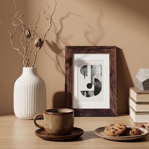 إطار صورة Fixwal مقاس 16x20، صور عرض 11x14 مع حصيرة أو 16x20 بدون حصيرة، إطارات ملصقات بنية لديكور التثبيت على الحائط، عبوتان in Kuwait