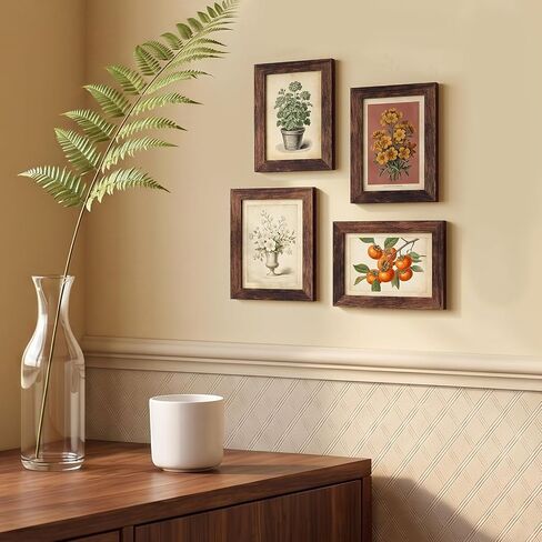 إطار صورة Fixwal مقاس 16x20، صور عرض 11x14 مع حصيرة أو 16x20 بدون حصيرة، إطارات ملصقات بنية لديكور التثبيت على الحائط، عبوتان in Kuwait