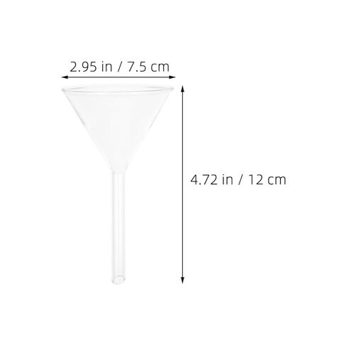 OUNONA Scientific Glass Filtering Funnel 75mm Triangular Borosilicate Stem Lab Tool for Chemical Liquid Transfer and Classroom Stem Use in Kuwait