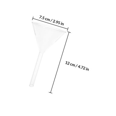 OUNONA Scientific Glass Filtering Funnel 75mm Triangular Borosilicate Stem Lab Tool for Chemical Liquid Transfer and Classroom Stem Use in Kuwait