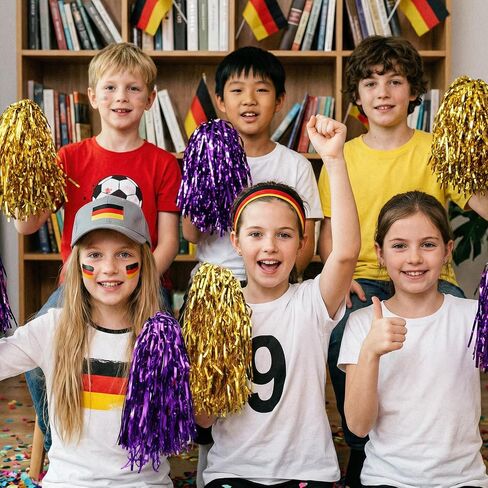 40 Pcs Cheerleading Pom Poms, Metallic Cheer Pom Poms with Handle, Cheer Squad Team Spirited Fun for Party, Sports Dance Cheering Celebration in Saudi Arabia