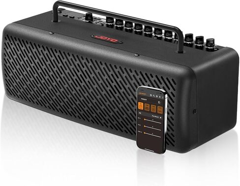 JOYO 40W Desktop Amp for Acoustic/Electric/Bass Guitar & Mic Live Streaming & Studio Recording with 52 Amp Sims & 49 FX, XLR+48V, Looper, Drum Machine, Wireless Receiver & App (JAM Buddy III Orange) in Kuwait