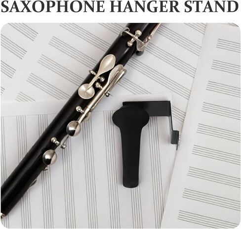 Metal Alto Sax Stand Wall Mount Musical Instrument Rack with Sponge Padding, Versatile Design and Easy Installation for Saxophone Storage and Display in Home or Studio in Kuwait