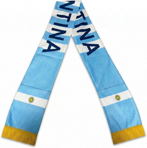 COUVER Reversible National Soccer Fan Scarf - Soft Knit Polyester Country Flag Design For Sports, Fan Accessory for Game Day in Kuwait