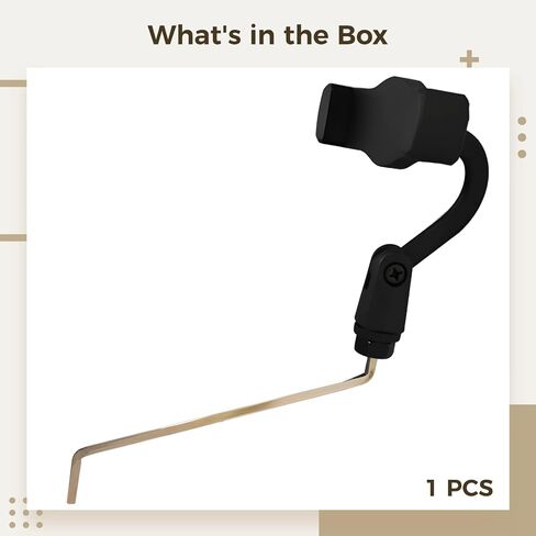 Alto Saxophone Lyre Phone Holder for Sheet Music Clip, Adjustable Stand, 360° Rotating, 180° Vertical Adjustment, Fits Most Phones in Saudi Arabia