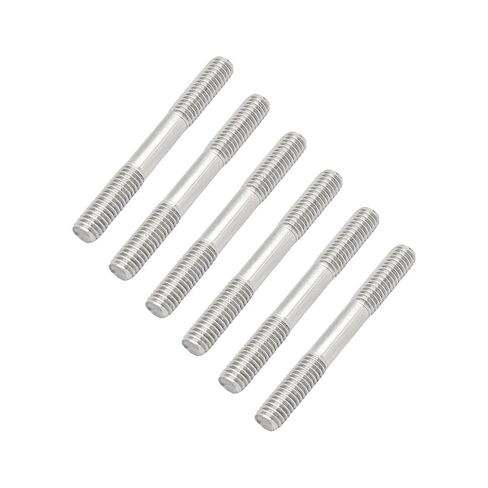 6 قطع M6x110mm مسمار مسمار ذو طرفين، مسمار مزدوج من الفولاذ المقاوم للصدأ 304 للآلات وتجميع الأثاث والصيانة المنزلية in Kuwait