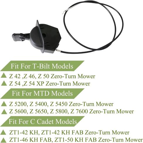كابل الخانق 746-06891 52 بوصة متوافق مع C Cadet ZT1-54 KH FAB ZT1-50 KH FAB ZT1-46 KH FAB ZT1-42 KH FAB جزازة صفرية T-Bilt Z54 Z50 Z46 Z42 MTD يستبدل 746P06891 in Kuwait