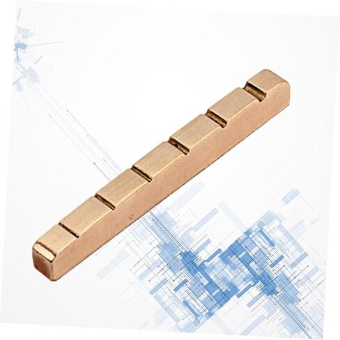 Slotted Brass Guitar Nut 6 String 43mm Metal Guitar Parts Instrument Accessory in Kuwait