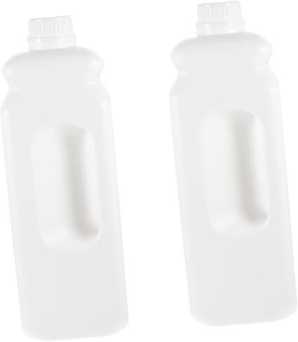Unomor 2.5L Leak-proof Plastic Water Jug with Caps Ergonomic Handle 2-Piece Set for Storage and Beverages in Kuwait