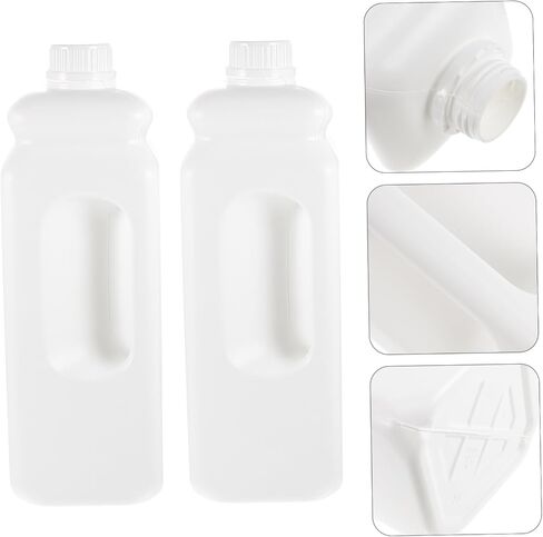 Unomor 2.5L Leak-proof Plastic Water Jug with Caps Ergonomic Handle 2-Piece Set for Storage and Beverages in Kuwait