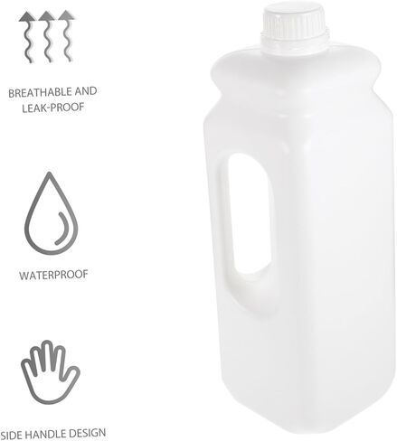 Unomor 2.5L Leak-proof Plastic Water Jug with Caps Ergonomic Handle 2-Piece Set for Storage and Beverages in Kuwait