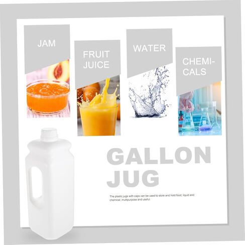 Unomor 2.5L Leak-proof Plastic Water Jug with Caps Ergonomic Handle 2-Piece Set for Storage and Beverages in Kuwait