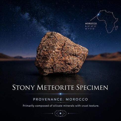 Authentic Meteorite Gift Set – 2 Real Space Specimens (1–3g Each) in Gift Box with Acrylic Display Case & Magnifying Glass – Argentina Iron & Morocco Stone Meteorites in Kuwait