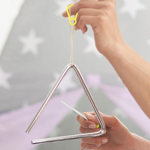 FAVOMOTO 10PCS Triangle Iron Sticks, Hand Percussion Triangle Strikers Replacement Instrument Accessories Mallet Hand Percussion Tool for Boys and Girls Music Learning Development in Kuwait