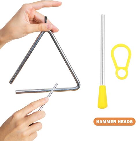 FAVOMOTO 10PCS Triangle Iron Sticks, Hand Percussion Triangle Strikers Replacement Instrument Accessories Mallet Hand Percussion Tool for Boys and Girls Music Learning Development in Kuwait