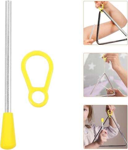 FAVOMOTO 10PCS Triangle Iron Sticks, Hand Percussion Triangle Strikers Replacement Instrument Accessories Mallet Hand Percussion Tool for Boys and Girls Music Learning Development in Kuwait