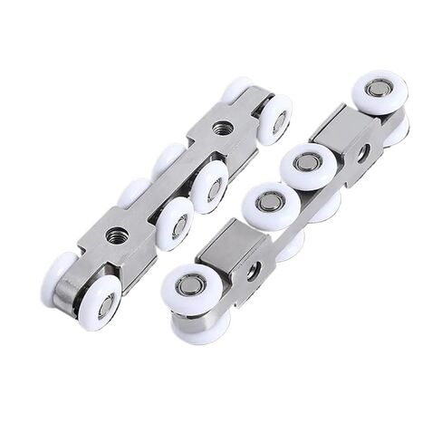 1PCS Stainless Steel Sliding Door Hanging Wheel Indoor Sliding Door Wardrobe Hardware Hanging Wheel Thickened Silent Roller(6-Wheel(Stainles)) in Kuwait