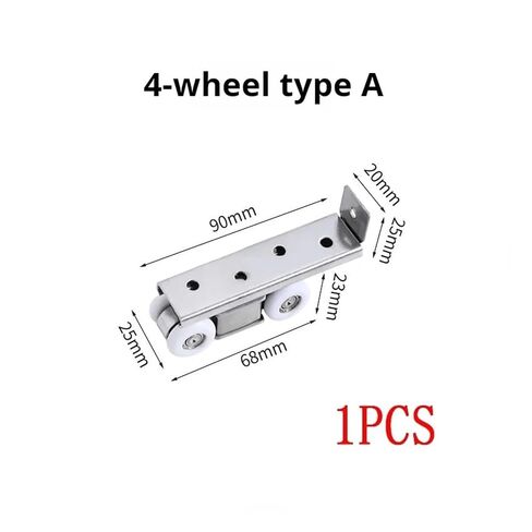 1PCS Stainless Steel Sliding Door Hanging Wheel Indoor Sliding Door Wardrobe Hardware Hanging Wheel Thickened Silent Roller(6-Wheel(Stainles)) in Kuwait