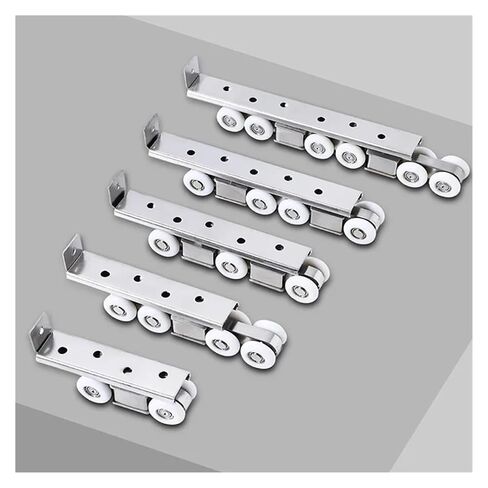 1PCS Stainless Steel Sliding Door Hanging Wheel Indoor Sliding Door Wardrobe Hardware Hanging Wheel Thickened Silent Roller(6-Wheel(Stainles)) in Kuwait