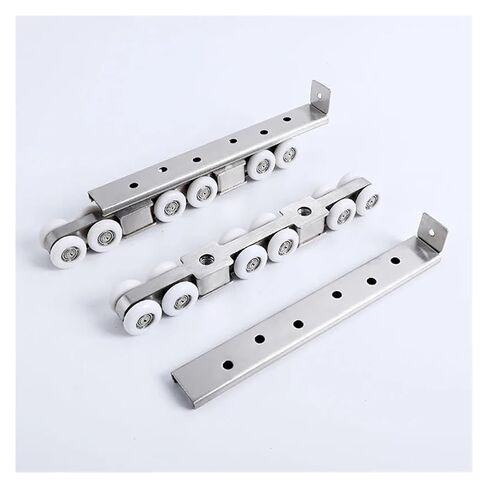 1PCS Stainless Steel Sliding Door Hanging Wheel Indoor Sliding Door Wardrobe Hardware Hanging Wheel Thickened Silent Roller(6-Wheel(Stainles)) in Kuwait