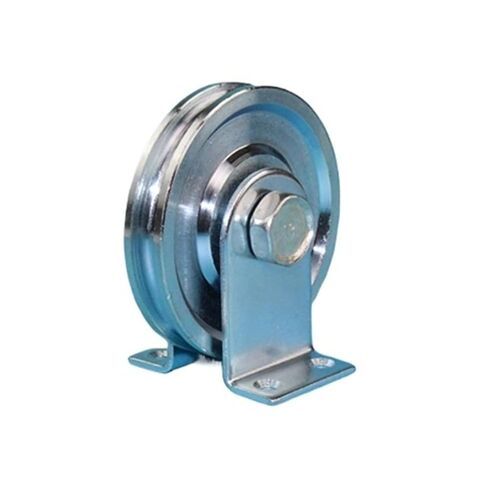 بكرات/بكرات/عجلات من الحبال الفولاذية المنزلقة مع أخدود عميق على شكل حرف U بمحمل 6001RS، قطر 73 مم، سمك 13.5 مم مع دعم (بدون حامل) in Kuwait