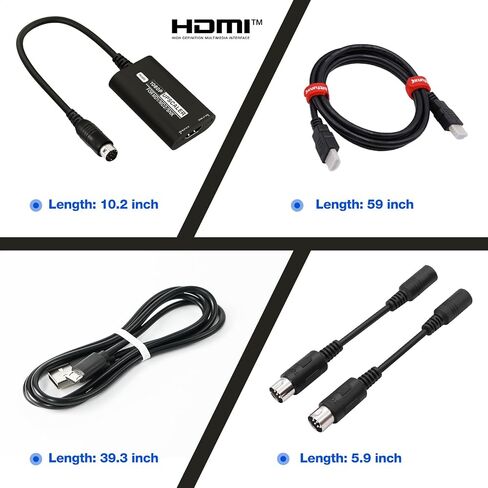 محول كابل Dreamcast Component - يدعم RGBS VGA إلى كابل فيديو 5RCA YPbPr، محول ألعاب الفيديو التوصيل والتشغيل بدون تأخير، محول المكونات لوحدة تحكم Dreamcast in Kuwait