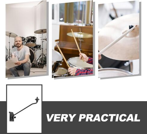 Toddmomy Iron Cymbal Hanger Wall Mount Rack Heavy-Duty Drum Cymbal Support Arm for Organizing and Displaying with Easy Installation in Kuwait