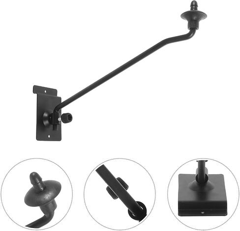VILLCASE Black Iron Cymbal Wall Hanger Bracket with Space-Saving Design for Drum Cymbal Support and Display, Suitable for Shops and Offices in Kuwait