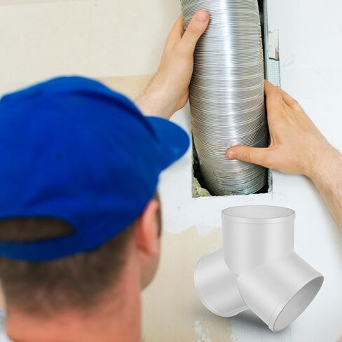 موصل خرطوم تنفيس المجفف على شكل حرف Y PVC من Beavorty مع توزيع فعال لتدفق الهواء وسطح داخلي أملس، ومقسم أنابيب أبيض لخرطوم المجفف وتهوية القناة in Kuwait