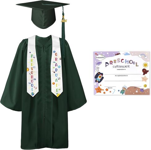 قبعة تخرج من GraduatePro لمرحلة ما قبل المدرسة، حزمة شهادة ميدالية 2024، مجموعة شرابات للأطفال الصغار in Kuwait