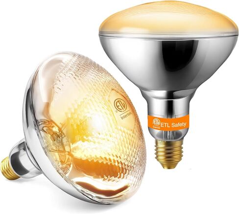 WantJoin Heat Lamp Bulbs - 4-Pack ETL-Listed Frosted R40 Infrared Bulbs, E26 Base, 110V 250W Heat Lamp Bulb, 2000 Hour Rated, for Food Heat Lamps and Food Service in Saudi Arabia