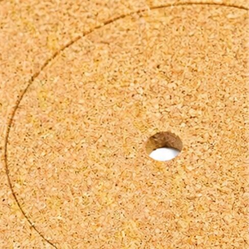 2PCS Groove Type Cork Turntable Mat Recorder Platter with Printable Logo Embedded Turntable Shock Absorbing Pad Noise Reduction Anti Static 12 Inch 3mm in Kuwait