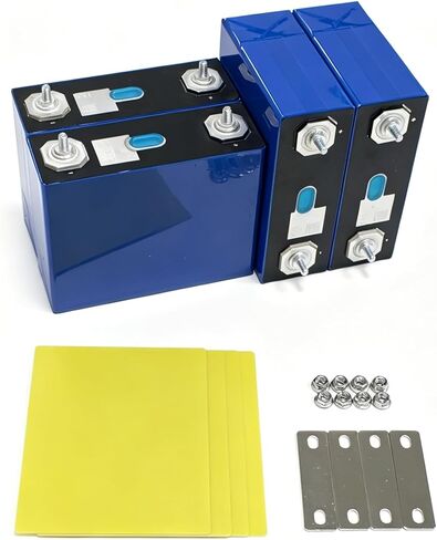 EVE LiFePO4 Cell 3.2V 32Ah Grade A Deep Cycle Battery بطارية ليثيوم فوسفات الحديد القابلة لإعادة الشحن بحد أقصى. التفريغ المستمر 32A/1C، متضمنة مسامير وقضبان ناقلة in Kuwait