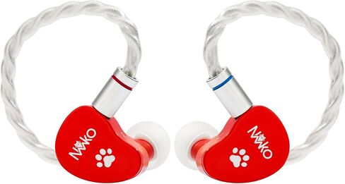 شاشات CVJ Neko داخل الأذن، سماعات أذن للألعاب IEM، سماعات أذن سلكية بصوت جهير عميق | سماعات أذن للمطربين الصوتيين، محرك ديناميكي 10 مم، قابس 3.5 مم/4.4 مم، كابل مطلي بالفضة بأربعة خيوط (فضي) in Kuwait