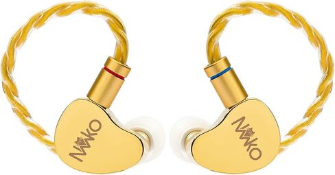 شاشات CVJ Neko داخل الأذن، سماعات أذن للألعاب IEM، سماعات أذن سلكية بصوت جهير عميق | سماعات أذن للمطربين الصوتيين، محرك ديناميكي 10 مم، قابس 3.5 مم/4.4 مم، كابل مطلي بالفضة بأربعة خيوط (فضي) in Kuwait